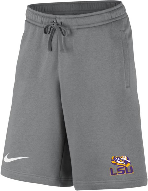 Nike Men's LSU Tigers Grey Club Fleece Shorts product image