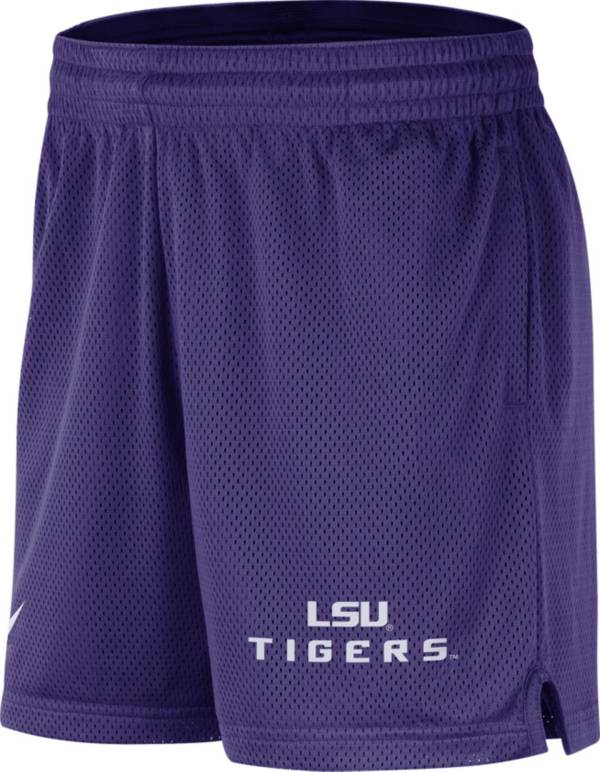 Nike Dri Fit LSU Tigers Football Purple Training Gym Workout Shorts Sz. L