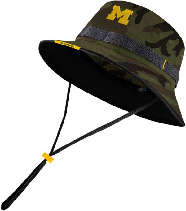 Nike Men's Michigan Wolverines Camo Dry Football Sideline Bucket Hat product image