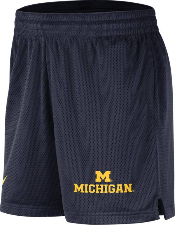 Nike Men's Michigan Wolverines Blue Dri-FIT Knit Mesh Shorts product image