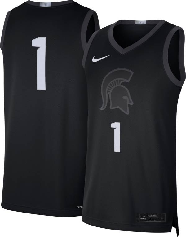 Nike Men's Michigan State Spartans #1 Black Limited Basketball Jersey