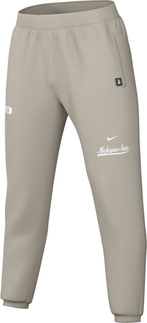 Nike Men's Michigan State Spartans Cream Fleece Joggers product image