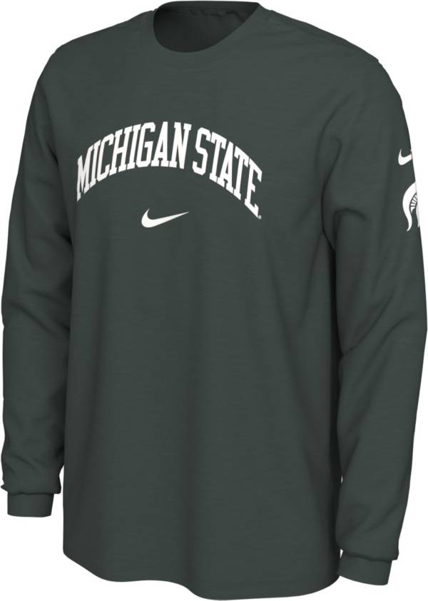 Nike Men's Michigan State Spartans Green Seasonal Cotton Long Sleeve T-Shirt product image