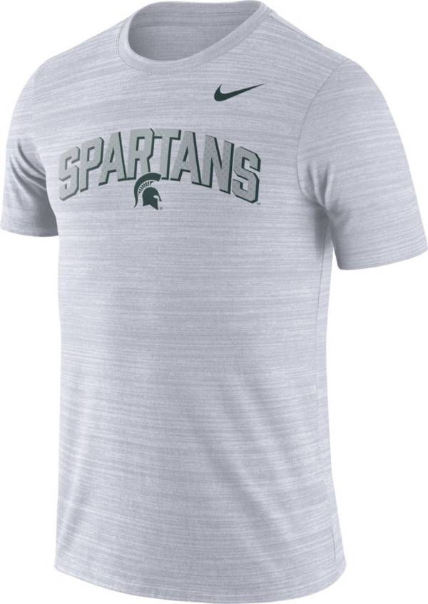 Nike Men's Michigan State Spartans White Dri-FIT Velocity Football T-Shirt product image