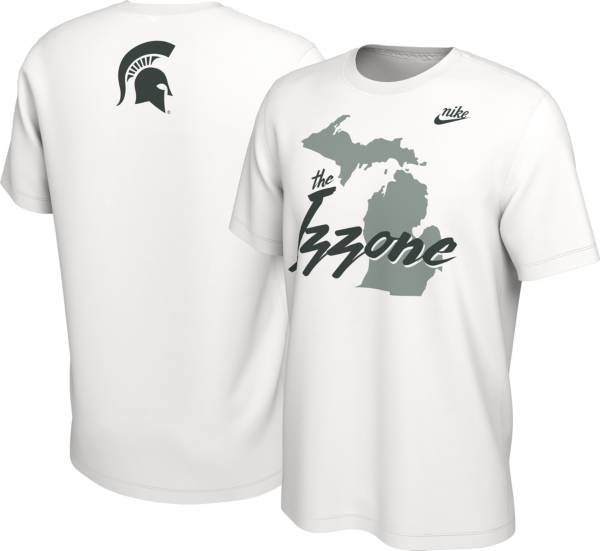 Nike Men's Michigan State Spartans Official 2022-23 Basketball Izzone Student Body White T-Shirt product image