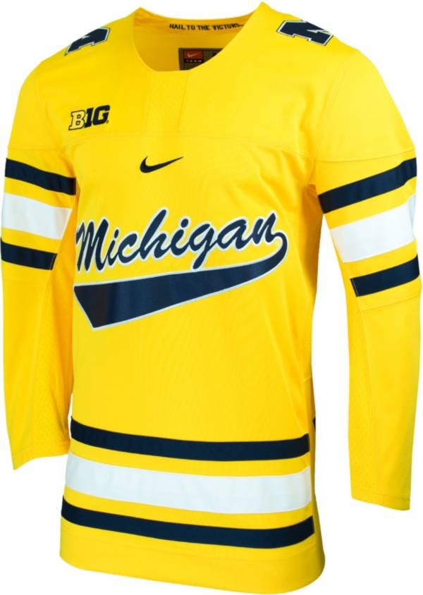 Nike Men's Michigan Wolverines Maize Replica Hockey Jersey product image