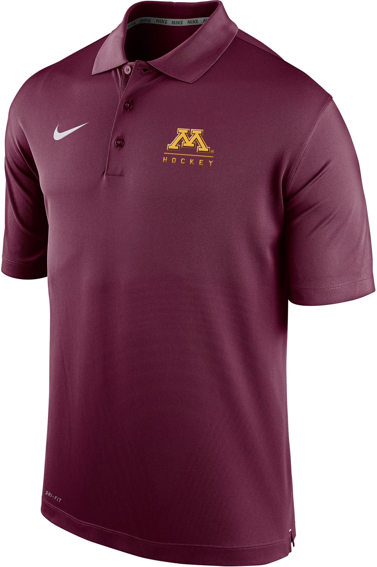 Nike Men's Minnesota Golden Gophers Maroon Hockey Dri-Fit Polo - Big ...