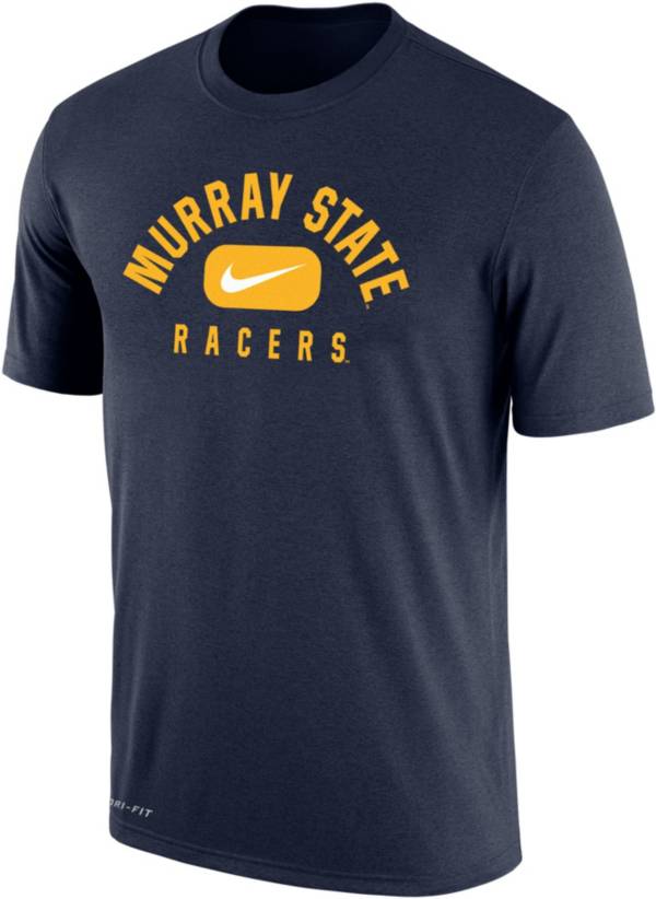 Nike Men's Murray State Racers Navy Blue Dri-FIT Cotton Swoosh in Pill T-Shirt product image