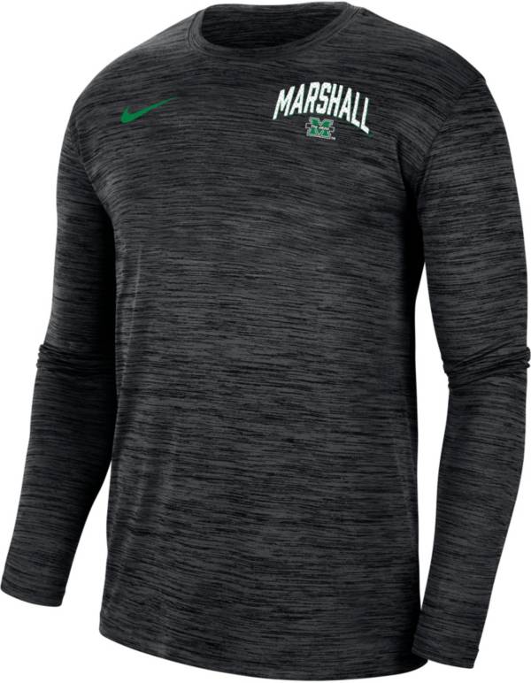 Nike Men's Marshall Thundering Herd Black Dri-FIT Velocity Football Sideline Long Sleeve T-Shirt product image