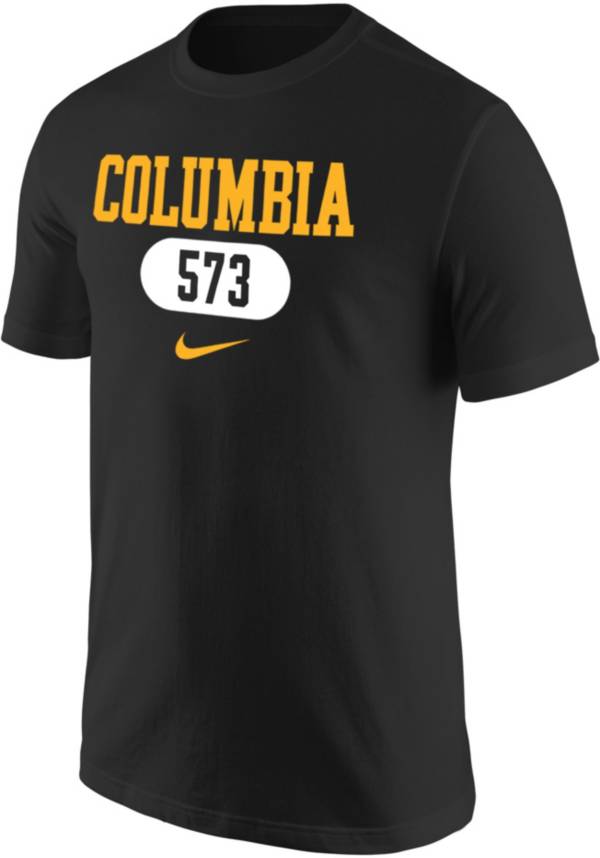 Nike Men's Missouri Tigers Black Columbia 573 Area Code T-Shirt | Dick ...