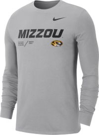 Missouri Tigers Nike Dri-Fit Short Sleeve Shirt Men's Gray New