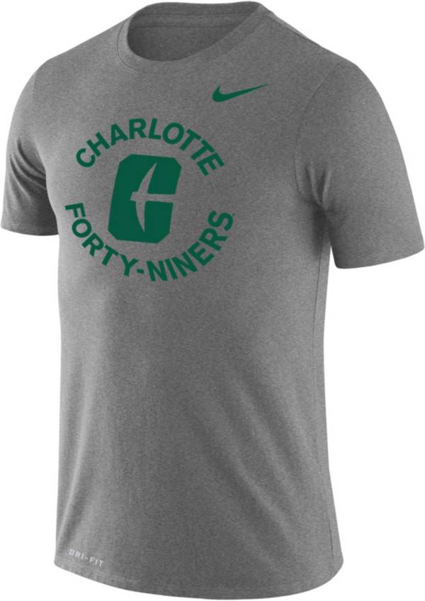 Nike Women's Charlotte 49ers Green Dri-Fit Cotton Long Sleeve Crop T-Shirt, Large