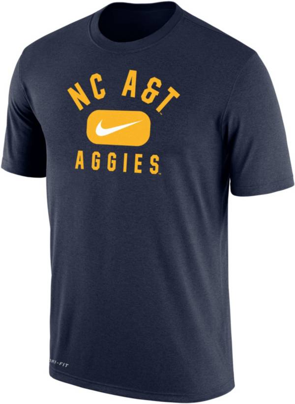 Nike Men's North Carolina A&T Aggies Aggie Blue Dri-FIT Cotton Swoosh ...