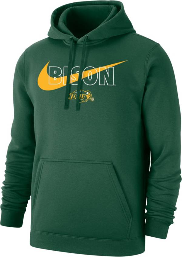 Nike Men's North Dakota State Bison Green Club Fleece Pullover Hoodie product image
