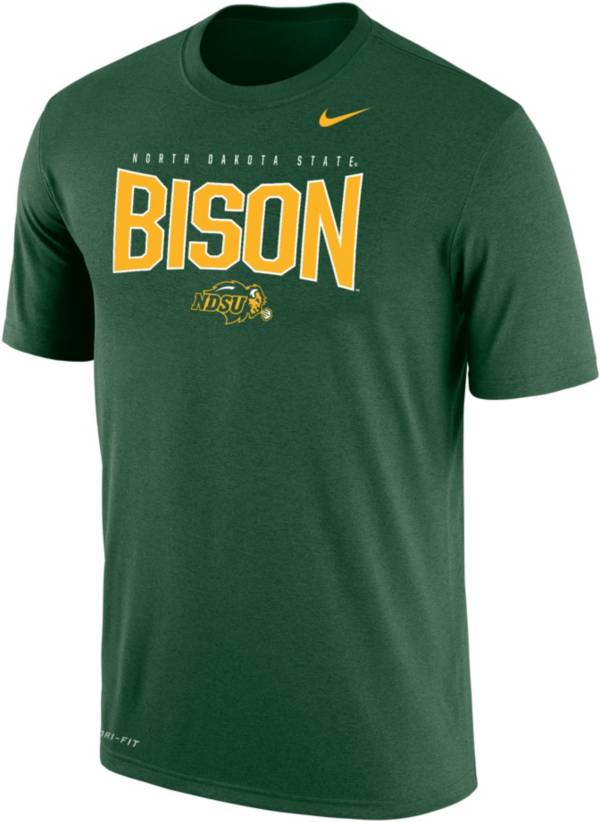 Nike Men's North Dakota State Bison Green Dri-FIT Cotton T-Shirt | Dick ...