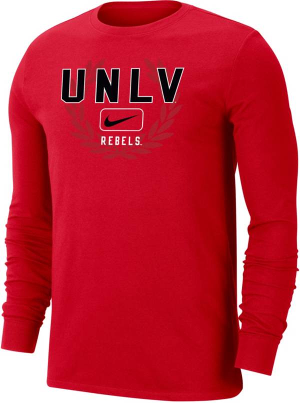 Nike Men's UNLV Rebels Scarlet Dri-FIT Cotton Name Drop Long Sleeve T-Shirt product image