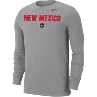 sorry, Nike Men's New Mexico Lobos Grey Dri-FIT Cotton Long Sleeve T-Shirt is currently out of stock
