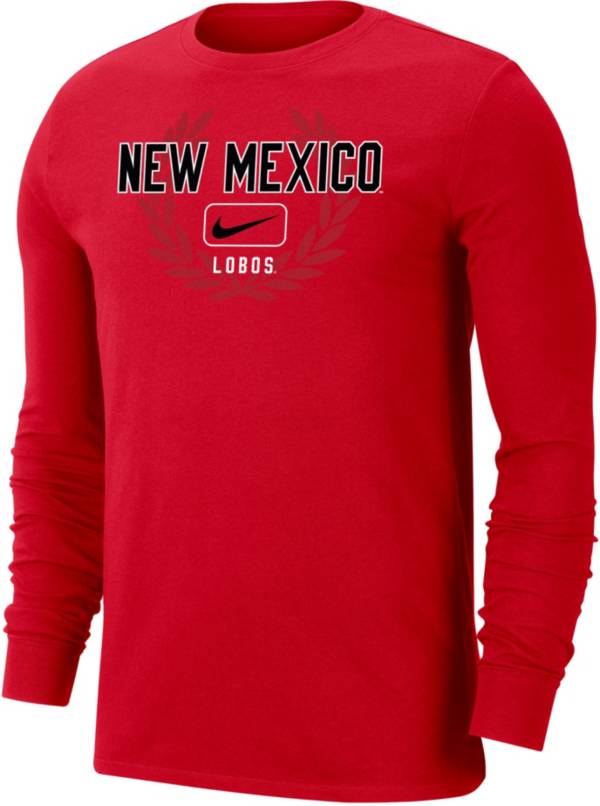 Nike Men's New Mexico Lobos Cherry Dri-FIT Cotton Name Drop Long Sleeve T-Shirt product image