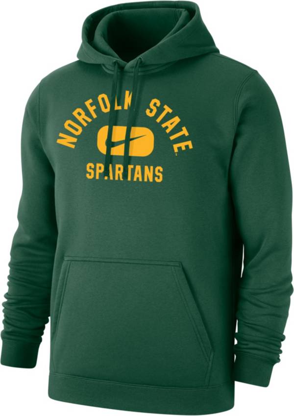 Nike Men's Norfolk State Spartans Green Club Fleece Wordmark Pullover ...