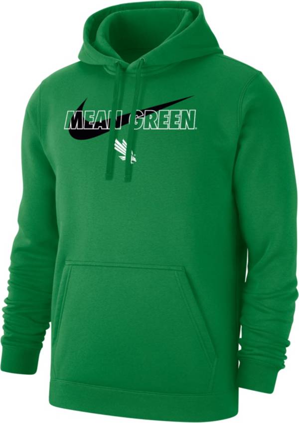 Nike Men's North Texas Mean Green Green Club Fleece Wordmark Pullover ...