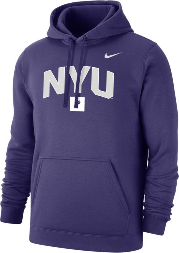 Nike Men's NYU Violets NYU Purple Club Fleece Wordmark Pullover Hoodie product image