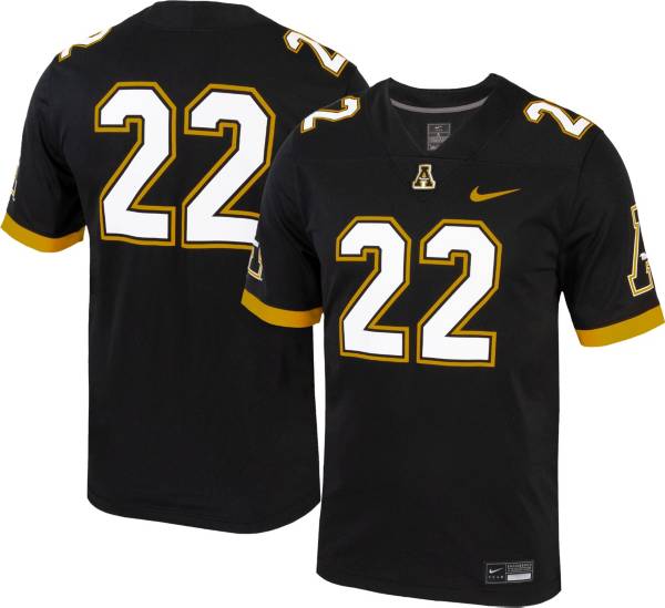 Nike Men's Appalachian State Mountaineers #22 Black Untouchable Game Football Jersey product image