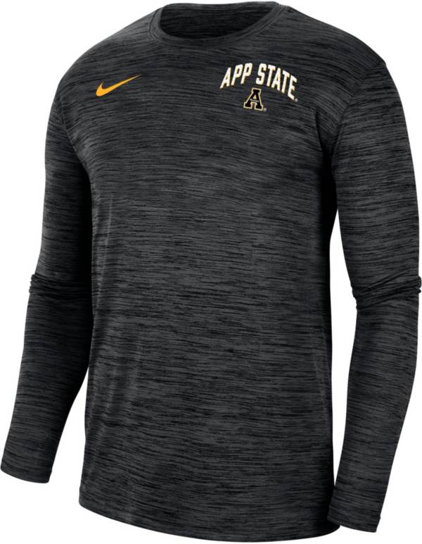 Nike Men's Appalachian State Mountaineers Black Dri-FIT Velocity Football Sideline Long Sleeve T-Shirt product image