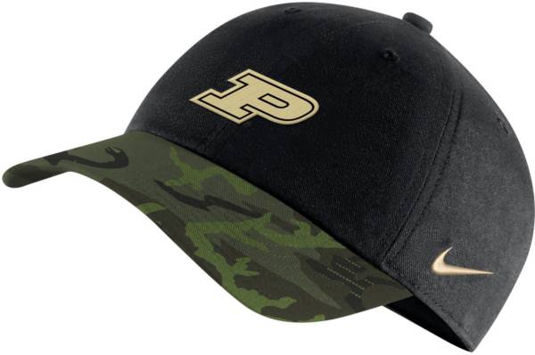 Nike Men's Purdue Boilermakers Black/Camo Military Appreciation Legacy91 Adjustable Hat product image