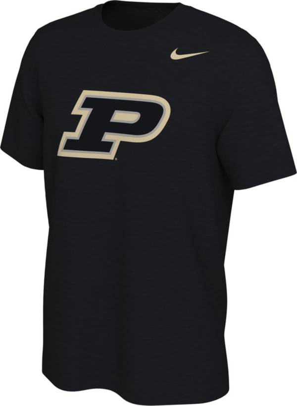 Nike Men's Purdue Boilermakers Black Gloss Logo Basketball T-Shirt ...