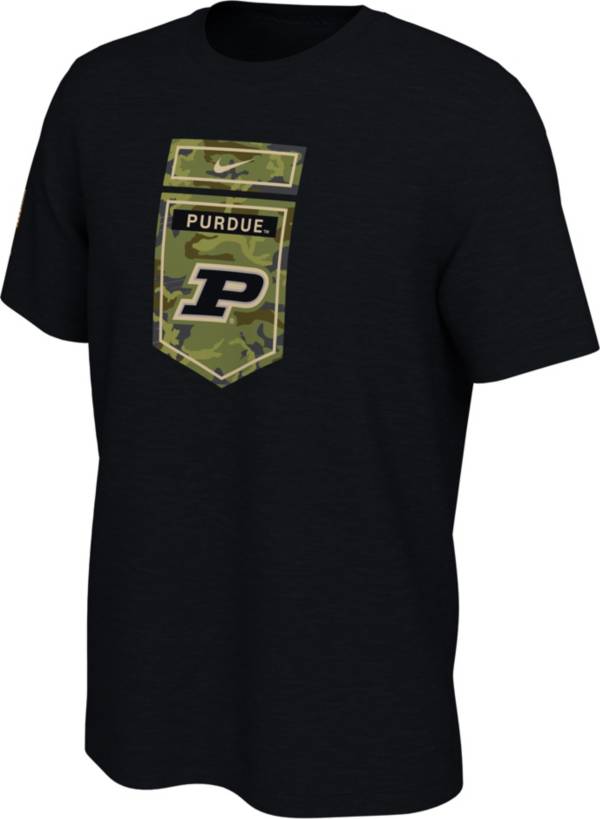 Nike Men's Purdue Boilermakers Black/Camo Veterans Day T-Shirt product image