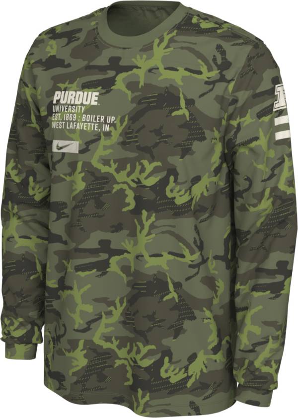 Nike Men's Purdue Boilermakers Camo Military Appreciation Long Sleeve T-Shirt product image