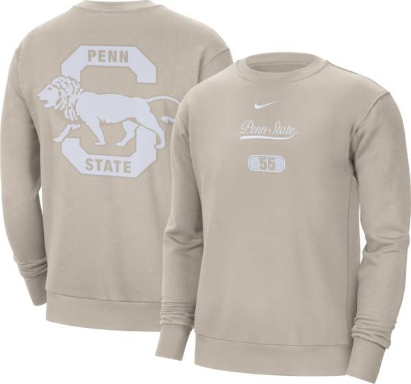 Nike Men's Penn State Nittany Lions Cream Sportswear Fleece Crew Neck Sweatshirt product image