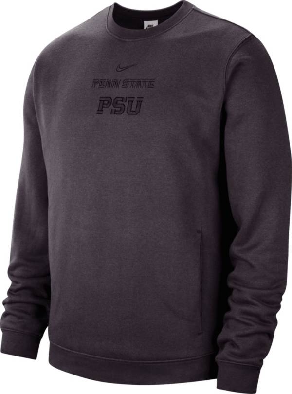 Nike Men's Penn State Nittany Lions Grey Club Fleece Crew Neck Sweatshirt product image