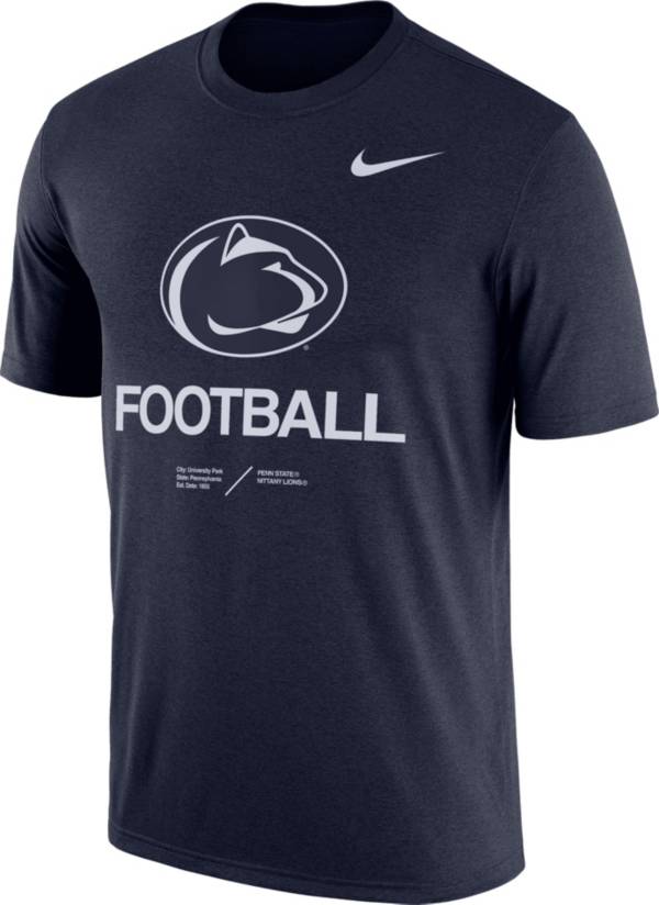 Nike Men's Penn State Nittany Lions Blue Dri-FIT Football Legend T-Shirt product image
