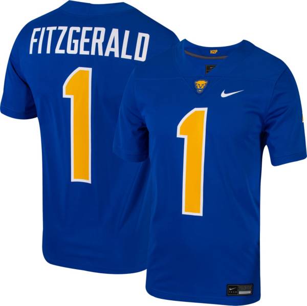 Nike Men's Pitt Panthers Larry Fitzgerald #1 Blue Untouchable Game Football Jersey product image