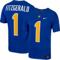 Nike Men's Pitt Panthers Larry Fitzgerald #1 Blue Untouchable Game Football Jersey, XXL