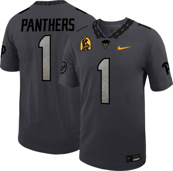 Nike Men's Pitt Panthers #1 Steel Grey Alternate Dri-FIT Game Football Jersey product image