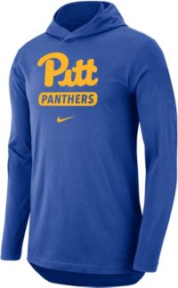 Nike Men's Pitt Panthers Blue Long Sleeve Hoodie T-Shirt