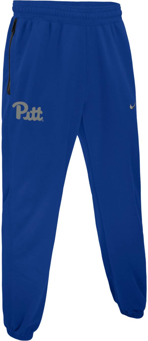 Nike Men's Pitt Panthers Blue DriFIT Spotlight Basketball Fleece Pants