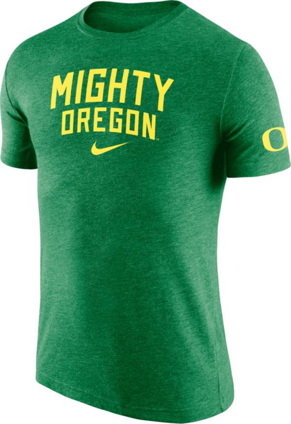 Nike Men's Oregon Ducks Green Mighty Oregon Dri-FIT Tri-Blend T-Shirt ...