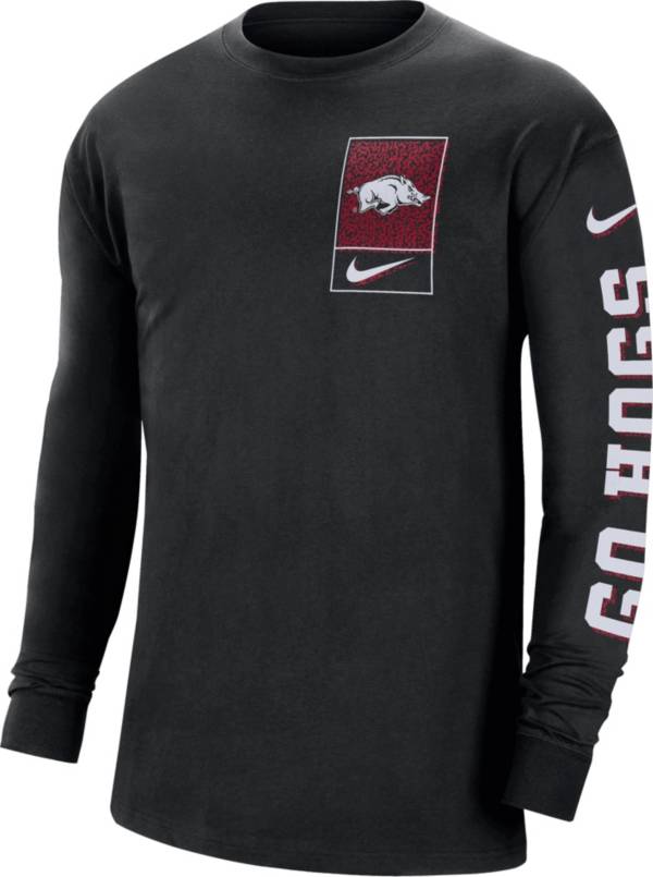 Nike Men's Arkansas Razorbacks Black Max90 Long Sleeve T-Shirt product image