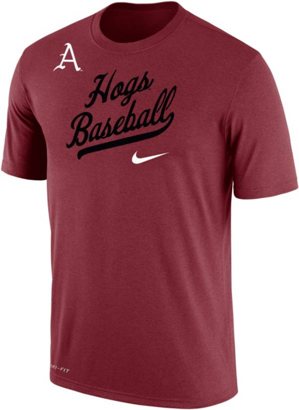 Nike Men's Arkansas Razorbacks Cardinal Dri-FIT Cotton Baseball T-Shirt product image