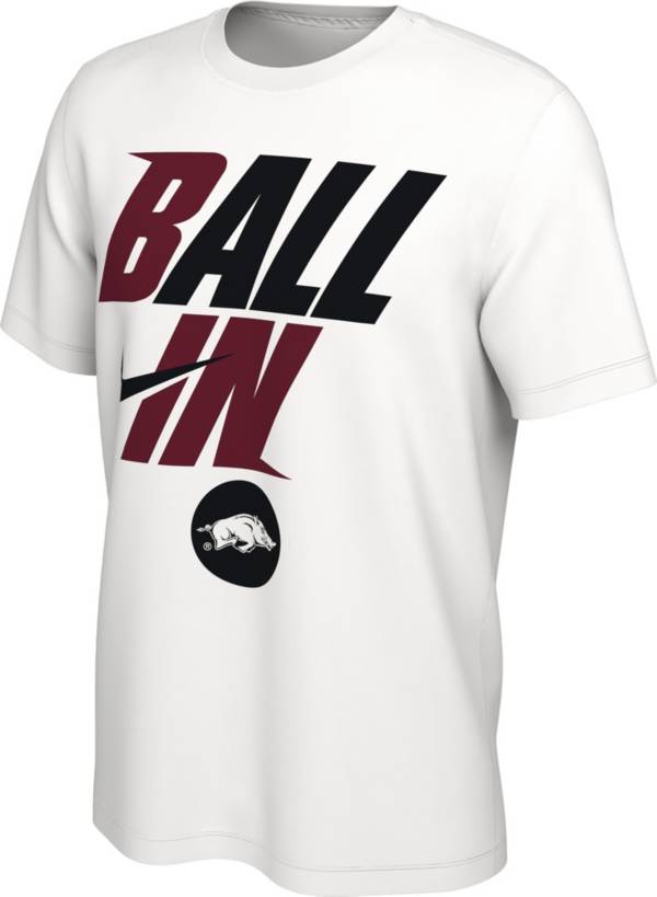 ナイキ Nike メンズ バスケットボール Tシャツ トップス Arkansas Razorbacks White 22 Basketball Ball In Bench T Shirt Ninki Shinpin セットアップ Padelnostro It