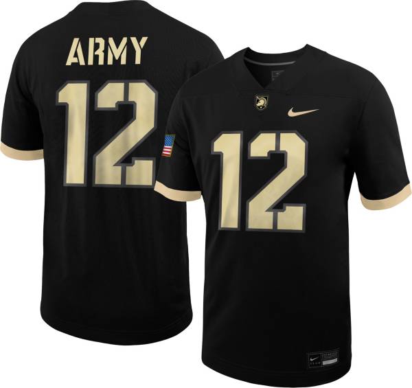 Nike Men's Army West Point Black Knights #12 Black Untouchable Game Football Jersey Sporting Goods