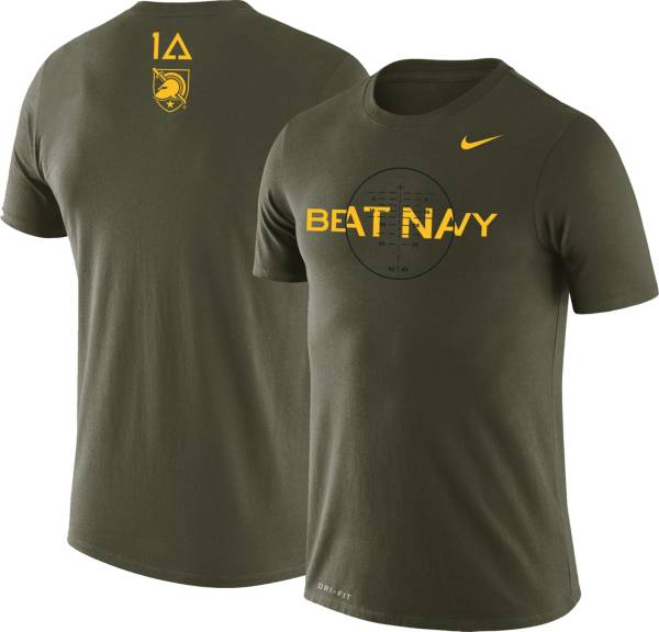 Nike Men's Army West Point Black Knights 2022 Football Rivalry Collection Green 'Beat Navy' T-Shirt product image