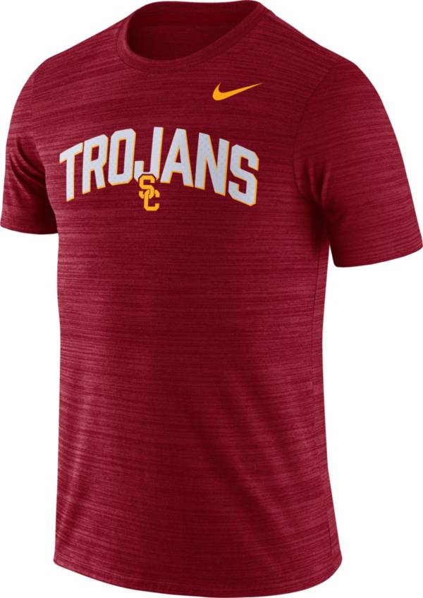 Nike Men's USC Trojans Cardinal Dri-FIT Velocity Football T-Shirt ...