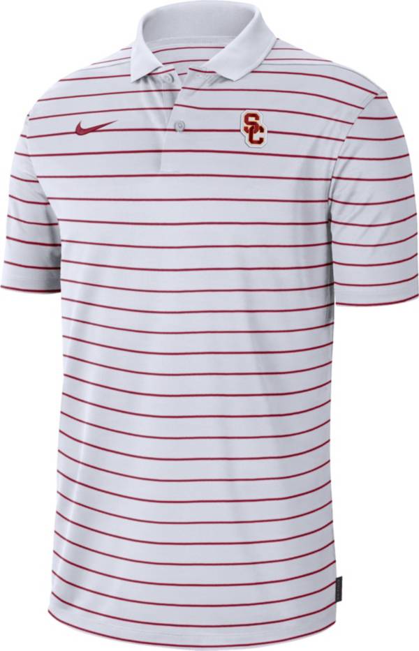 Nike Men's USC Trojans White Football Sideline Victory Dri-FIT Polo product image