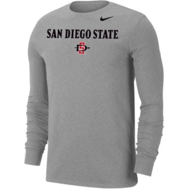 sorry, Nike Men's San Diego State Aztecs Grey Dri-FIT Cotton Long Sleeve T-Shirt is currently out of stock