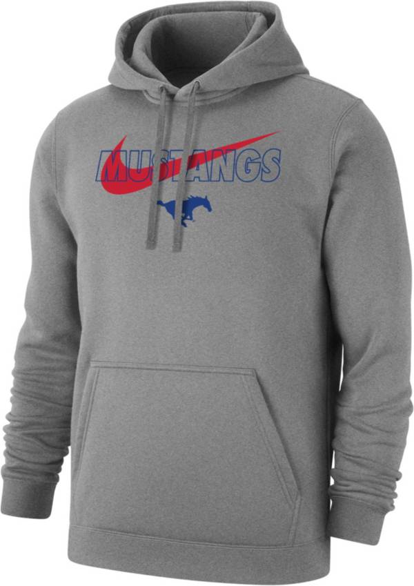 Nike Men's Southern Methodist Mustangs Grey Club Fleece Wordmark ...