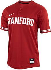 Nike Men's Stanford Cardinal Cardinal Two Button Replica Baseball Jersey, XL, Red